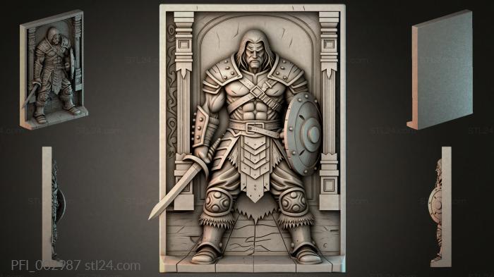 Панно фентези (PFI_002987) 3D модель для ЧПУ станка