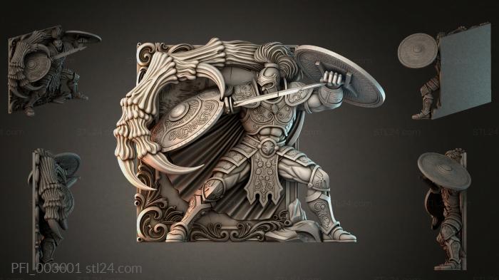 Панно фентези (PFI_003001) 3D модель для ЧПУ станка