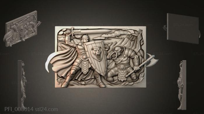 Панно фентези (PFI_003014) 3D модель для ЧПУ станка