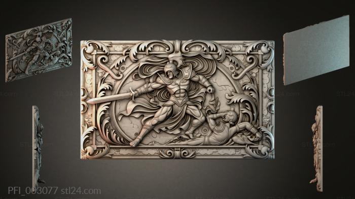 Панно фентези (PFI_003077) 3D модель для ЧПУ станка