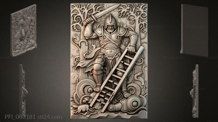 Панно фентези (PFI_003181) 3D модель для ЧПУ станка