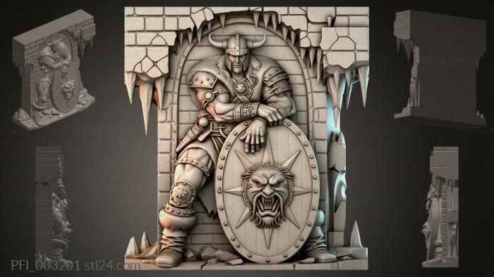 Панно фентези (PFI_003201) 3D модель для ЧПУ станка