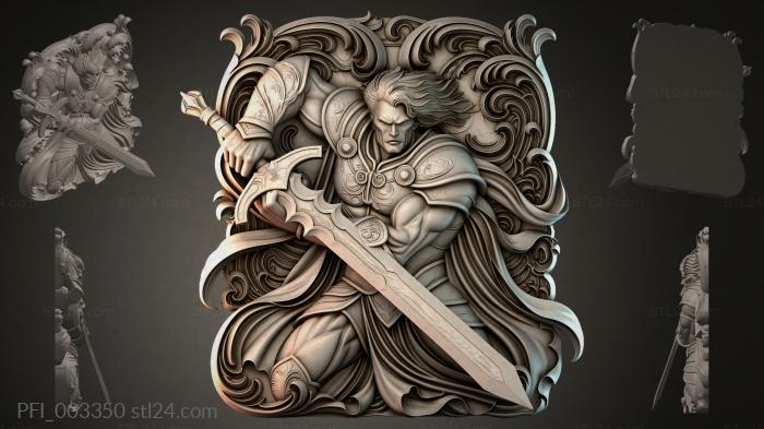 Панно фентези (PFI_003350) 3D модель для ЧПУ станка