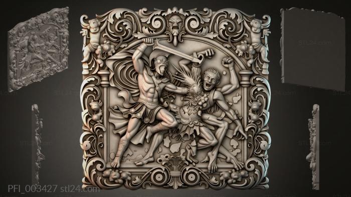 Панно фентези (PFI_003427) 3D модель для ЧПУ станка