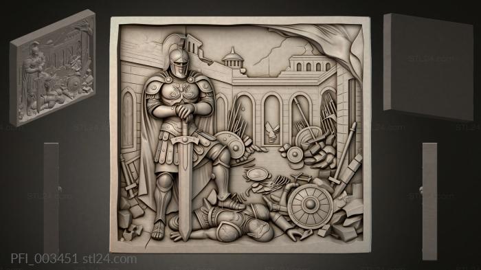 Панно фентези (PFI_003451) 3D модель для ЧПУ станка