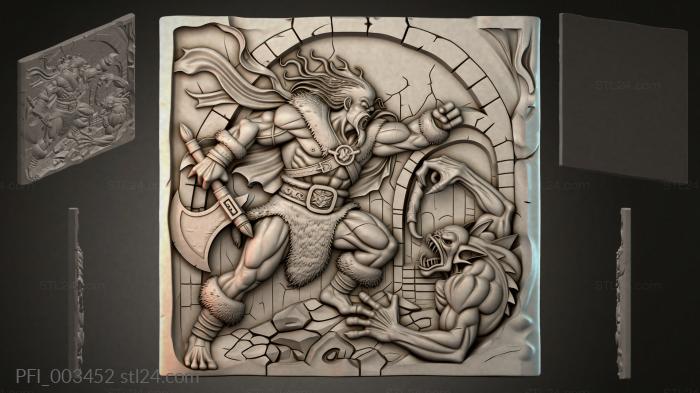 Панно фентези (PFI_003452) 3D модель для ЧПУ станка