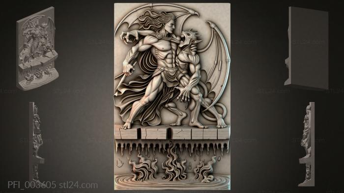 Панно фентези (PFI_003605) 3D модель для ЧПУ станка