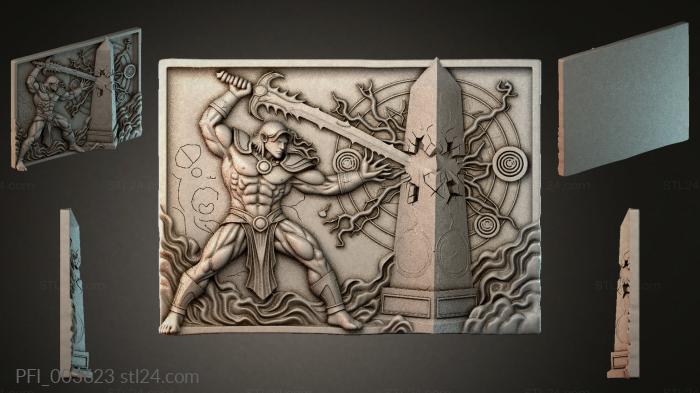 Панно фентези (PFI_003623) 3D модель для ЧПУ станка