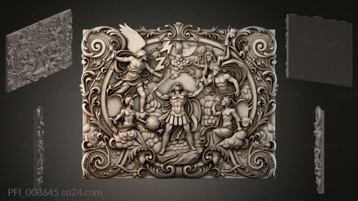 Панно фентези (PFI_003645) 3D модель для ЧПУ станка