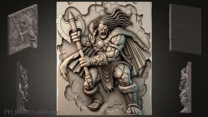 Панно фентези (PFI_003715) 3D модель для ЧПУ станка