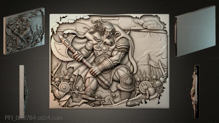 Панно фентези (PFI_003784) 3D модель для ЧПУ станка