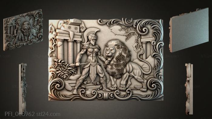 Панно фентези (PFI_003962) 3D модель для ЧПУ станка