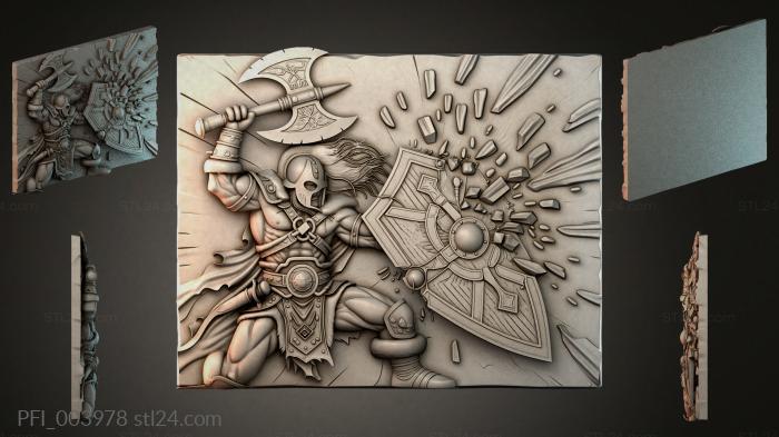 Панно фентези (PFI_003978) 3D модель для ЧПУ станка