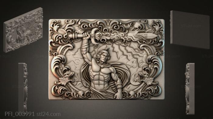 Панно фентези (PFI_003991) 3D модель для ЧПУ станка
