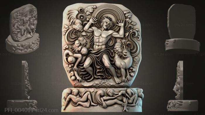 Панно фентези (PFI_004011) 3D модель для ЧПУ станка