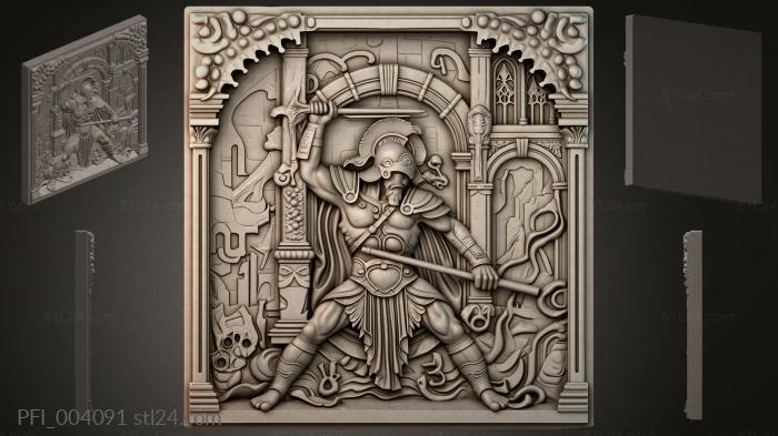 Панно фентези (PFI_004091) 3D модель для ЧПУ станка