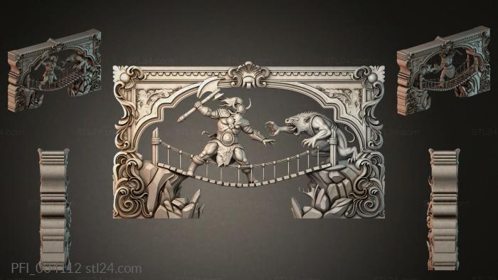 Панно фентези (PFI_004112) 3D модель для ЧПУ станка