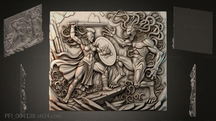Панно фентези (PFI_004138) 3D модель для ЧПУ станка