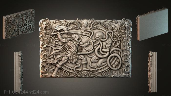 Панно фентези (PFI_004144) 3D модель для ЧПУ станка