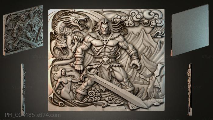 Панно фентези (PFI_004185) 3D модель для ЧПУ станка