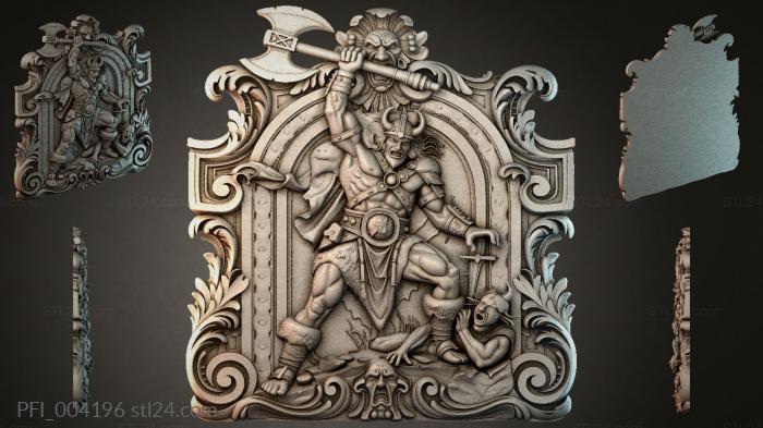 Панно фентези (PFI_004196) 3D модель для ЧПУ станка