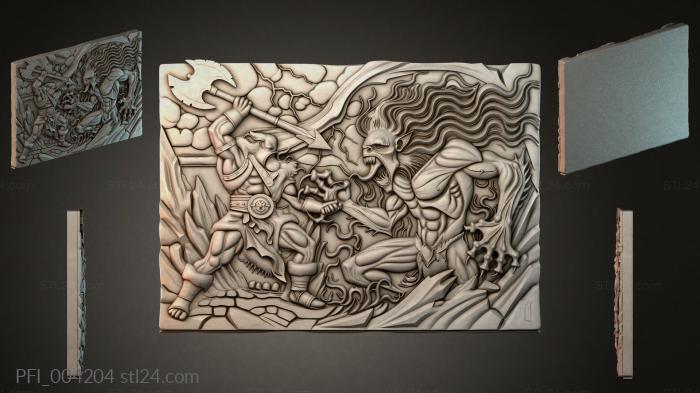 Панно фентези (PFI_004204) 3D модель для ЧПУ станка