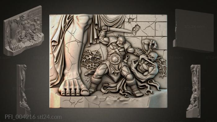 Панно фентези (PFI_004216) 3D модель для ЧПУ станка