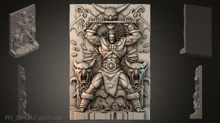 Панно фентези (PFI_004342) 3D модель для ЧПУ станка