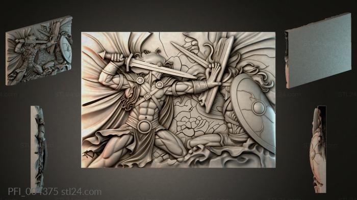 Панно фентези (PFI_004375) 3D модель для ЧПУ станка