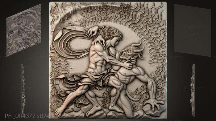 Панно фентези (PFI_004377) 3D модель для ЧПУ станка