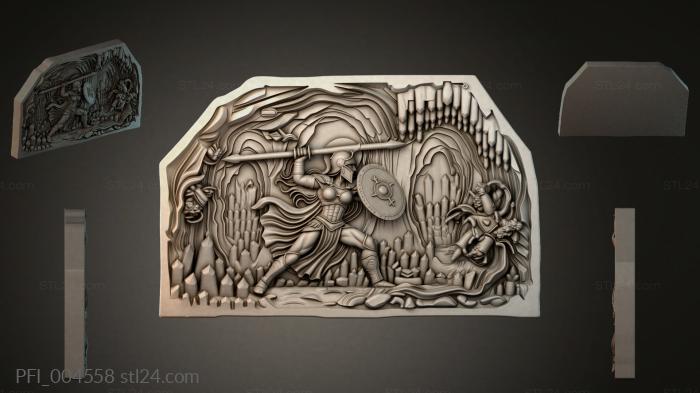Панно фентези (PFI_004558) 3D модель для ЧПУ станка