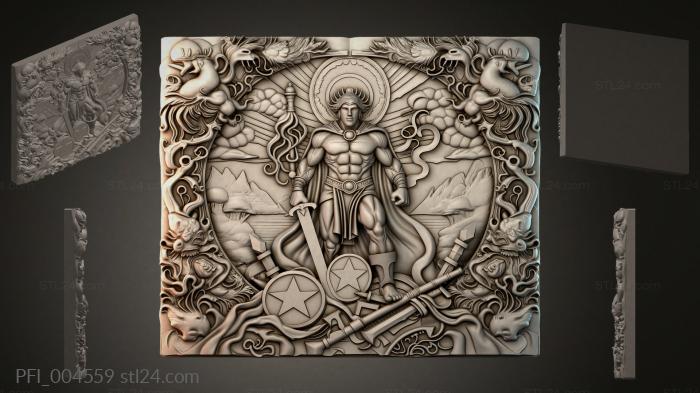 Панно фентези (PFI_004559) 3D модель для ЧПУ станка