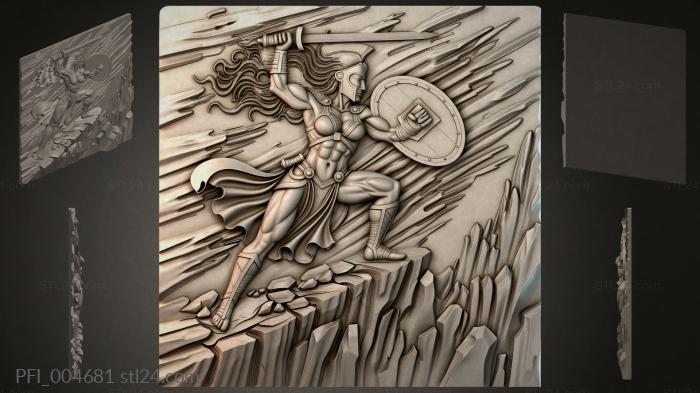 Панно фентези (PFI_004681) 3D модель для ЧПУ станка