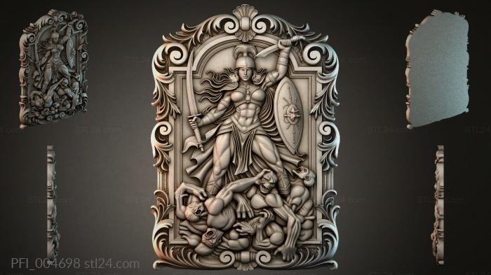 Панно фентези (PFI_004698) 3D модель для ЧПУ станка