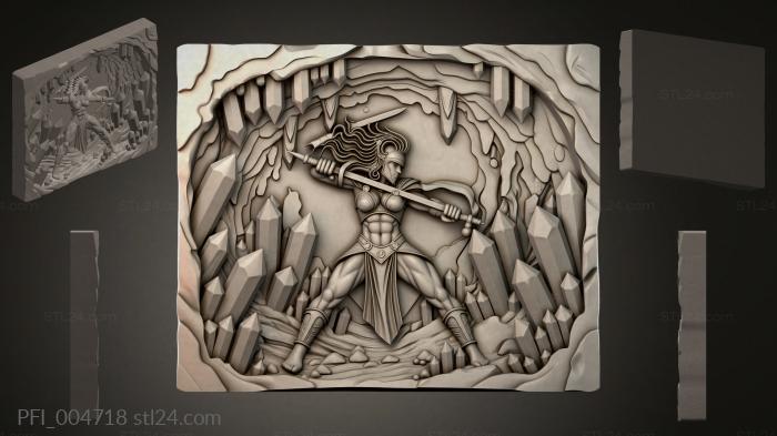 Панно фентези (PFI_004718) 3D модель для ЧПУ станка