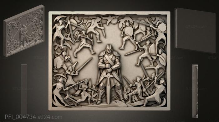 Панно фентези (PFI_004734) 3D модель для ЧПУ станка