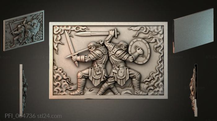 Панно фентези (PFI_004736) 3D модель для ЧПУ станка