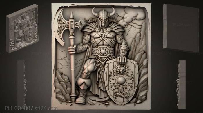 Панно фентези (PFI_004807) 3D модель для ЧПУ станка