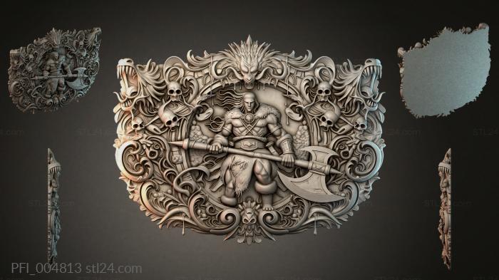 Панно фентези (PFI_004813) 3D модель для ЧПУ станка