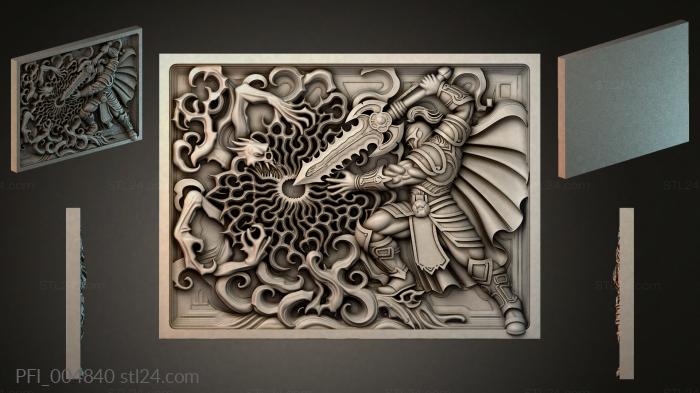 Панно фентези (PFI_004840) 3D модель для ЧПУ станка