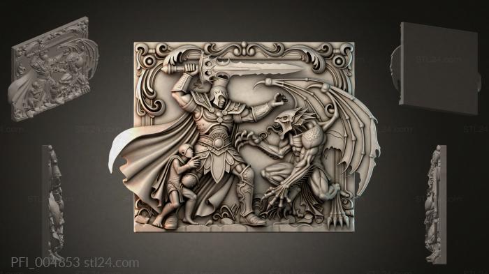 Панно фентези (PFI_004853) 3D модель для ЧПУ станка