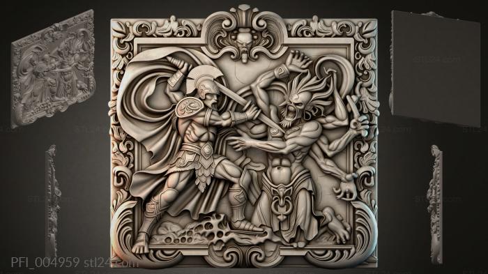 Панно фентези (PFI_004959) 3D модель для ЧПУ станка