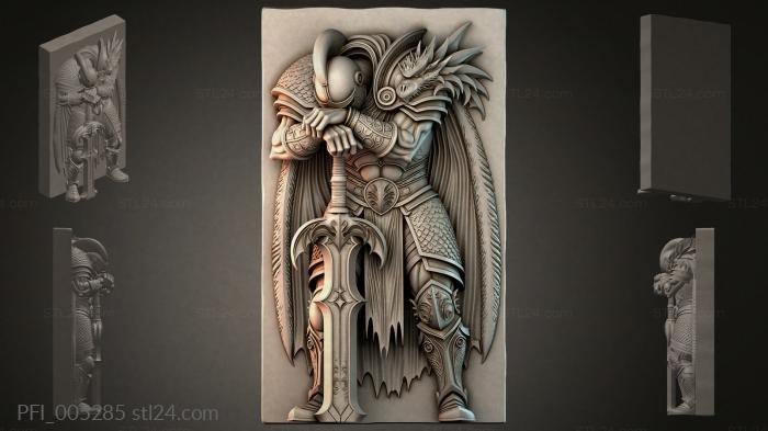 Панно фентези (PFI_005285) 3D модель для ЧПУ станка