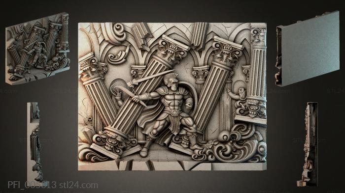 Панно фентези (PFI_005313) 3D модель для ЧПУ станка