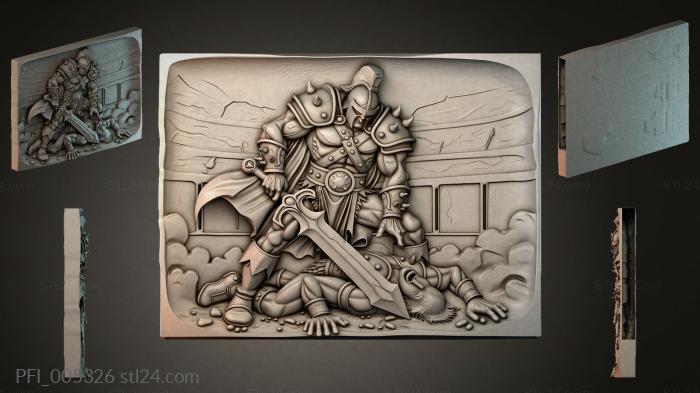 Панно фентези (PFI_005326) 3D модель для ЧПУ станка