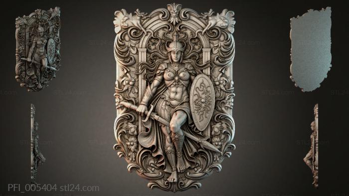 Панно фентези (PFI_005404) 3D модель для ЧПУ станка