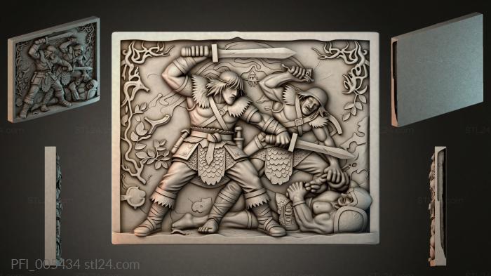 Панно фентези (PFI_005434) 3D модель для ЧПУ станка