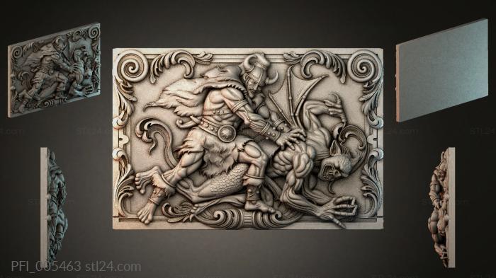 Панно фентези (PFI_005463) 3D модель для ЧПУ станка