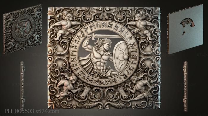 Панно фентези (PFI_005503) 3D модель для ЧПУ станка