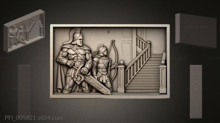 Панно фентези (PFI_005821) 3D модель для ЧПУ станка